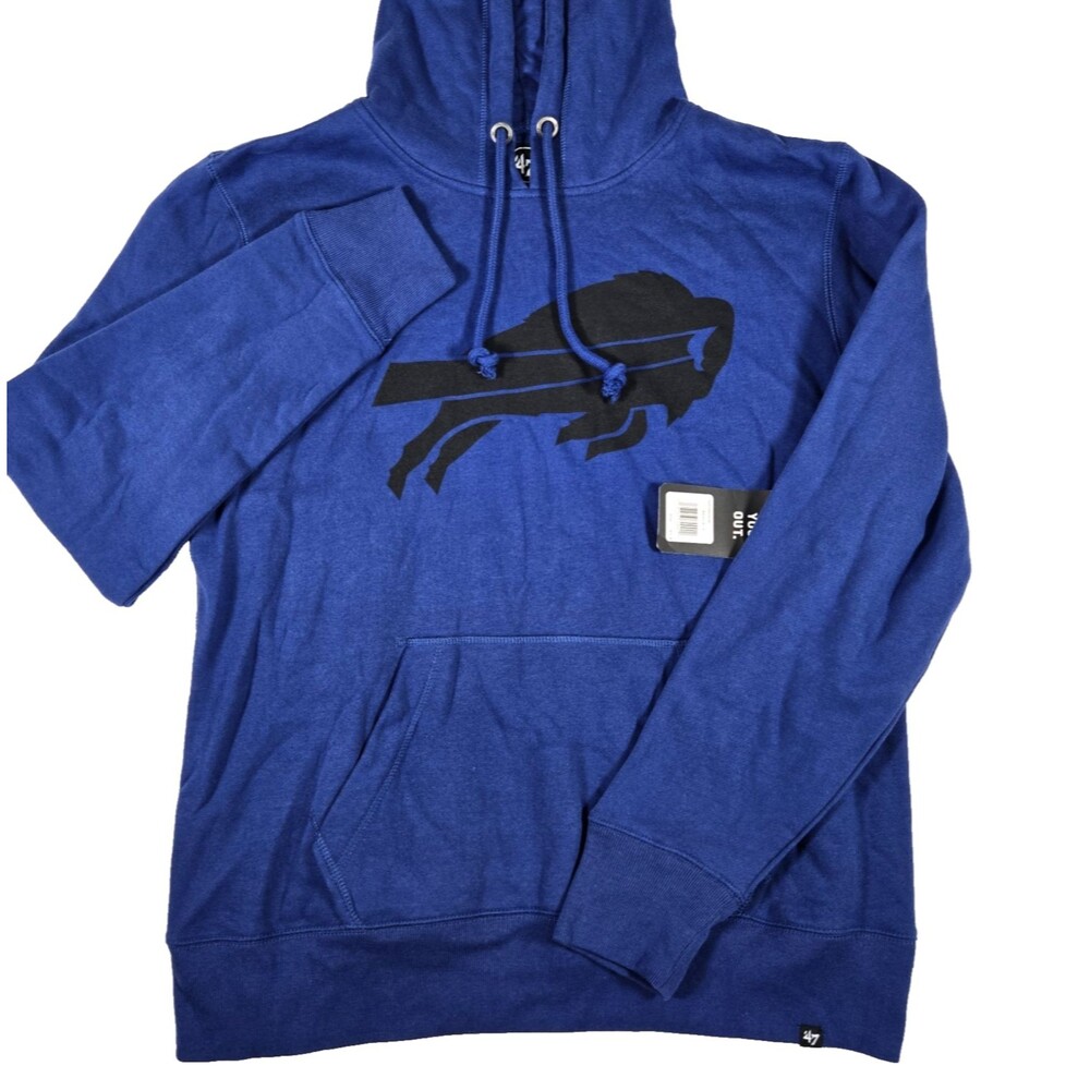 Buffalo Bills 47 Brand NFL Blue Pullover Sweatshirt Hoodie Size Large New